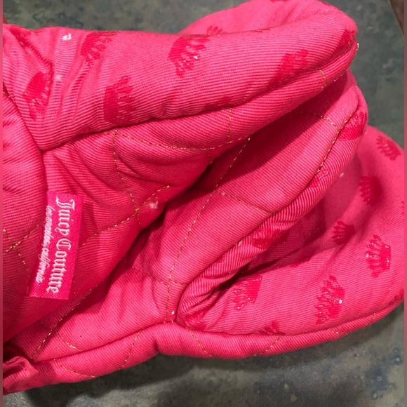 Juicy Couture Barbie pink crown monogram silicon grip‎ mini oven mitts set new - Picture 7 of 11